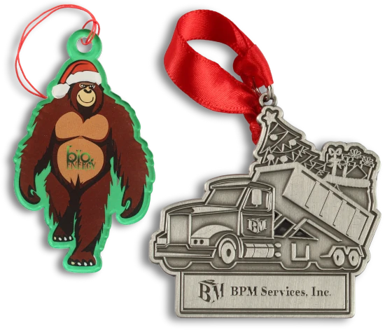 Custom Bulk Ornaments in Metal and Acrylic
